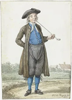 Stocking Prints: Man from Molkwerum, 1775. Creator: Paulus Constantijn la Fargue