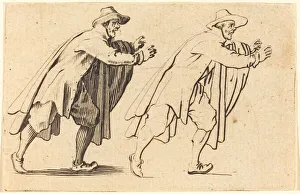 Motion Prints: Man Moving Abruptly, c. 1622. Creator: Jacques Callot