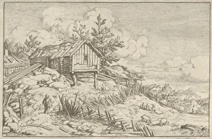 Hedge Gallery: The Man near the Entry of the Ruinous Hedge, 17th century. Creator: Allart van Everdingen