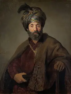 Rembrant Van Rijn Prints: Man in Oriental Costume, 1635. Creator: Rembrandt Harmensz van Rijn