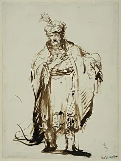 Ferdinand Boll Prints: Man in oriental costume. Creator: Ferdinand Bol