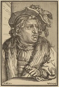 Sichem Christopher Van I Prints: Man with a Plumed Cap, after 1607. Creator: Christoffel van Sichem I
