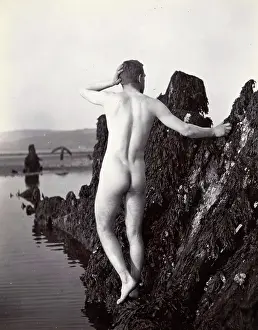 Disorientation Prints: A man posing naked, with his back to the camera