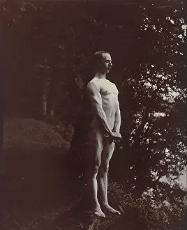 Outcrop Prints: A man posing naked, standing with his chest out