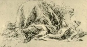 Man prostrated in prayer, 1765-1770, (1928). Artist: Giovanni Battista Tiepolo Man prostrated in prayer, 1765-1770, (1928). Artist: Giovanni Battista Tiepolo