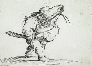 Etching With Engraving Prints: Man About to Pull his Sabre, 1616. Creator: Jacques Callot