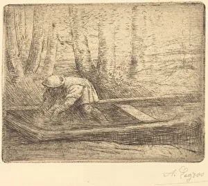 Bending Forwards Gallery: Man in Punt. Creator: Alphonse Legros
