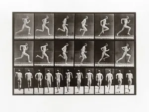 Man running, Plate 62 from Animal Locomotion, 1887 (photograph) Man running, Plate 62 from Animal Locomotion, 1887 (photograph)