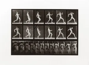 Man running, Plate 7 from Animal Locomotion, 1887 (photograph) Man running, Plate 7 from Animal Locomotion, 1887 (photograph)