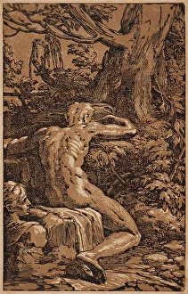 Man Seen from Behind, between circa 1527 and circa 1530. Creator: Antonio da Trento