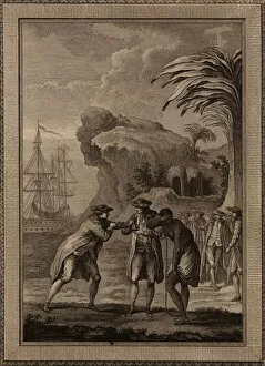French Colonies Collection: Man sells a slave woman, 1775. Creator: Anonymous