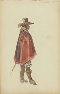 Wit Emanuel De Prints: Man in seventeenth century clothing, c. 1846-c. 1882. Creator: Cornelis Springer