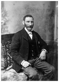 Man sitting in a chair, c1890-1909(?).Artist: Theodore Waltenberg Man sitting in a chair, c1890-1909(?).Artist: Theodore Waltenberg