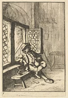 Man Sitting by a Window (copy), 1610-85. Creator: Unknown
