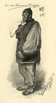 Christian Wilhelm Allers Gallery: Man smoking a pipe, Tsingtao, China, 1898. Creator: Christian Wilhelm Allers