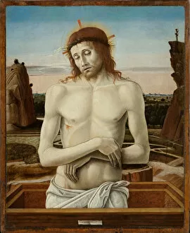 The Man of Sorrows, 1460-1469. Artist: Bellini, Giovanni (1430-1516)