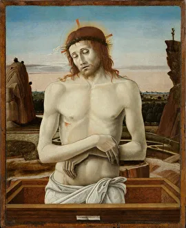 The Man of Sorrows, 1460-1469. Artist: Bellini, Giovanni (1430-1516) The Man of Sorrows, 1460-1469. Artist: Bellini, Giovanni (1430-1516)