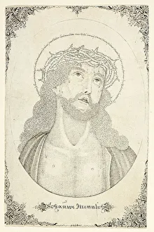 Calligraphic Prints: Man of Sorrows, n.d. Creator: Johann Michael Püchler