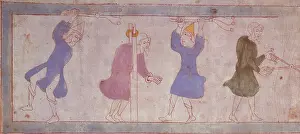 Whipping Prints: A man in the stocks being whipped, c1025-c1050. Creator: Unknown
