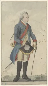 Saber Prints: Man with sword and blue jacket (Lodewijk Ernst Hertog from Brunswijk Wolffenbüttel?)
