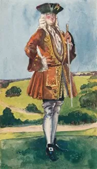 English Costume Gallery: A Man of the Time of George I, 1907. Artist: Dion Clayton Calthrop