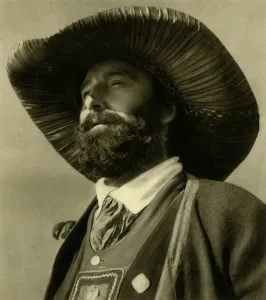Tyrolean Prints: Man in traditional costume, Tyrol, Austria, c1935. Creator: Unknown