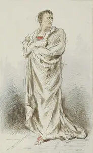 Huell Alexander Ver Prints: Man wearing a robe, c.1854-c.1887. Creator: Alexander Ver Huell
