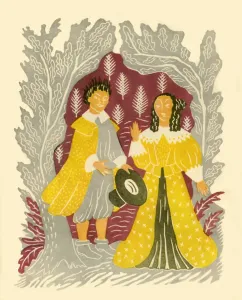 John Milton Prints: Man and woman, 1937, (1946). Creator: M. R. H. Farrar