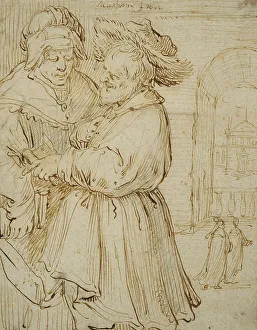 Matham Jacob Prints: A Man and a Woman Conversing, 1612. Creator: Jacob Matham
