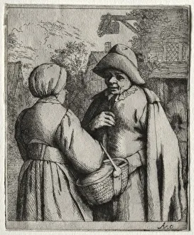 1610 1684 Prints: Man and Woman Conversing. Creator: Adriaen van Ostade (Dutch, 1610-1684)