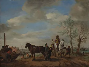 Philips Wouwerman Prints: A Man and a Woman on Horseback, ca. 1653-54. Creator: Philips Wouwerman