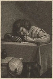 Brauwer Adriaen Prints: A Man Writing at a Table. Creator: Wallerant Vaillant