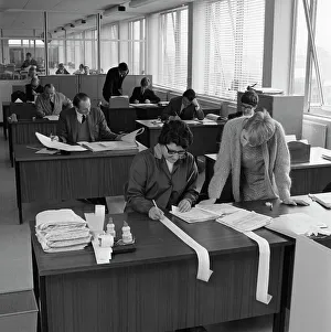 Administration Gallery: Managed Houses General Office, Tetleys brewers, Leeds, West Yorkshire, 1968. Artist