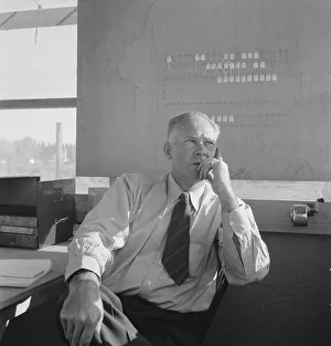 Manager of mobile unit (FSA), on day camp opened... Merrill, Klamath County, Oregon, 1939. Creator: Dorothea Lange
