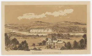 Colonisation Prints: Manawatu Block from Westoe, c.1878. Creator: Edith Stanway Halcombe