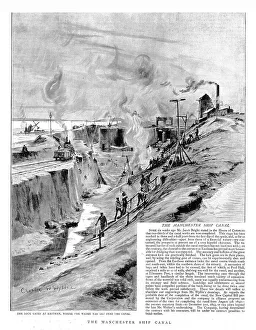 Lock Gates Prints: The Manchester Ship Canal, lock gates at Eastham