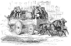 Two Decker Prints: The Manchester Three-Horse Omnibus, 1856. Creator: Unknown