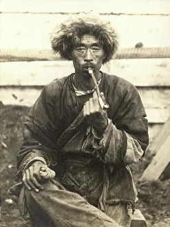 Vladimir Ivanovich Fedorov Prints: Manchu smoking a pipe, 1909. Creator: Vladimir Ivanovich Fedorov