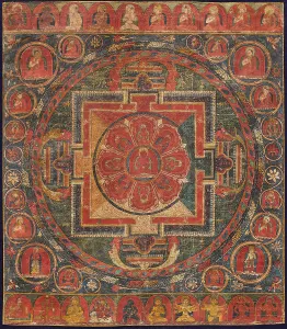Vajradhara Prints: Mandala of Amitayus, First half of the 15th century. Creator: Tibetan Culture