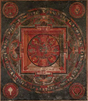 Late 15th Century Prints: Mandala, late 15th century. Creator: Unknown