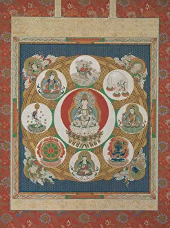 Prevention Gallery: Mandala of the One-Syllable Golden Wheel, 18th century. Creator: Unknown