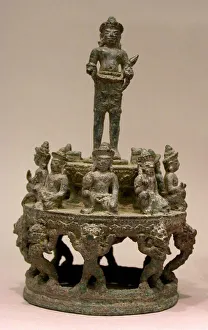 Angkor Gallery: Mandala of Surya, the Sun God, and Lesser Planetary Deities, Angkor period, 12th century