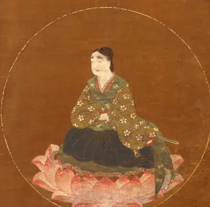 Lotus Prints: Mandala of Wakamiya of Kasuga Shrine (Kasuga wakamiya mandara), early 14th century