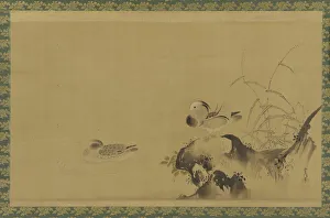 Mandarin ducks in a landscape, Edo period, mid 17th-early 18th century Mandarin ducks in a landscape, Edo period, mid 17th-early 18th century