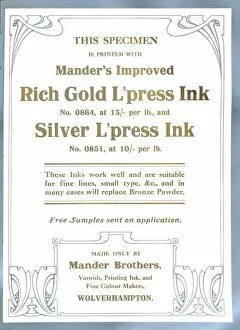 Typeface Gallery: Mander Brothers Advert, 1919. Artist: Mander Brothers