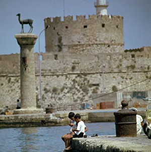 Mandraki Harbour in Rhodes, 1st century BC