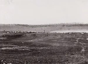 Us Army Gallery: [Maneuvers, Union Cavalry, Winter Quarters]. Brady album, p. 127, 1861-65