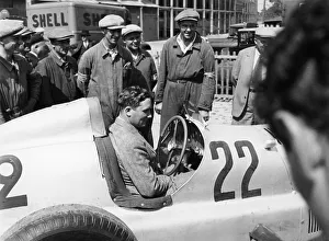 Manfred von Brauchitsch in a Mercedes-Benz, French Grand Prix, Montlhery, 1934