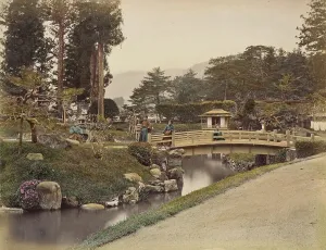 Wooden Bridge Prints: Manganji, 1865. Creator: Unknown