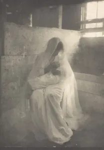 Kasebier Gertrude Prints: The Manger, c. 1900. Creator: Gertrude Kasebier